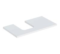 Plaque de lavabo Geberit ONE, découpe à gauche, pour lavabo à poser en forme de coupe, 90x3x47cm, 505.293.00.2, Couleur: blanc laqué mat