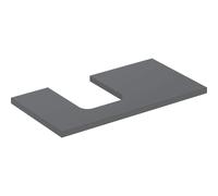 Plaque de lavabo Geberit ONE, découpe à gauche, pour lavabo à poser en forme de coupe, 90x3x47cm, 505.293.00.3, Couleur: laque de lave matte