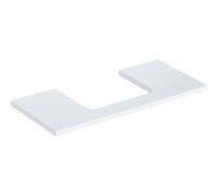 Plaque de lavabo Geberit ONE, découpe au centre, pour lavabo à poser, 105x3x47cm, 505284001, Couleur: laqué blanc brillant - CM