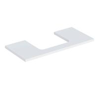 Plaque de lavabo Geberit ONE, découpe au centre, pour lavabo à poser, 105x3x47cm, 505.284.00.2, Couleur: blanc laqué mat