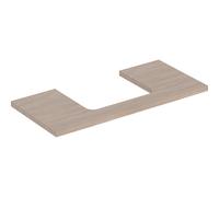 Plaque de lavabo Geberit ONE, découpe au centre, pour lavabo à poser, 105x3x47cm, 505.284.00.5, Couleur: ChÃªne / mÃ©lamine structure bois
