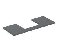 Plaque de lavabo Geberit ONE, découpe au centre, pour lavabo à poser, 120x3x47cm, 505.285.00., Coloris: laque de lave matte - 505.285.00.3
