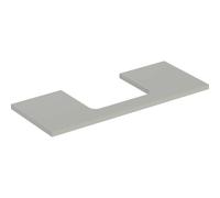 Plaque de lavabo Geberit ONE, découpe au centre, pour lavabo à poser, 120x3x47cm, 505285007, Couleur: greige laquÃ© mat - CM