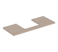 Plaque de lavabo Geberit ONE, découpe au centre, pour lavabo à poser, 120x3x47cm, 505285005, Couleur: ChÃªne / mÃ©lamine structure bois - CM
