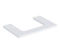 Plaque de lavabo Geberit ONE, découpe au centre, pour lavabo à poser, 75x3x47cm, 505282002, Couleur: blanc laqué mat - CM