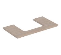 Plaque de lavabo Geberit ONE, découpe au centre, pour lavabo à poser, 90x3x47cm, 505.283.00.5, Couleur: ChÃªne / mÃ©lamine structure bois