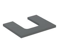 Geberit One plan de lavabo 505271003 60 x 3 x 47 cm, lave/laqué mat, découpe au milieu