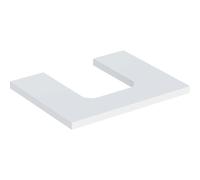 Plaque de lavabo Geberit ONE, découpe au centre, pour lavabo à poser en forme de coupe, 60x3x47cm, 505271002, Couleur: blanc laqué mat - CM