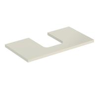 Plaque de lavabo Geberit ONE, découpe au centre, pour lavabo à poser en forme de coupe, 90x3x47cm, 505273004, Couleur: laquÃ© gris sable brillant - CM