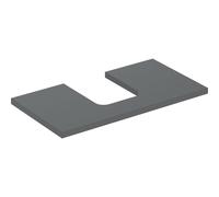 Plaque de lavabo Geberit ONE, dÃ©coupe au centre, pour lavabo Ã poser en forme de coupe, 90x3x47cm, 505.273.00., Coloris: laque de lave matte - 505.273.00.3