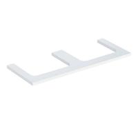 Plaque de lavabo Geberit ONE, découpe double, pour lavabo à poser, 120x3x47cm, 505345001, Couleur: laqué blanc brillant - CM