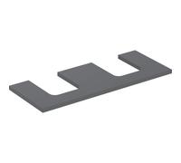 Plaque de lavabo Geberit ONE, découpe double, pour lavabo à poser en forme de coupe, 120x3x47cm, 505.335.00.3, Couleur: laque de lave matte
