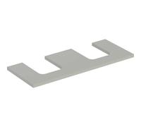 Plan de Toilette Geberit ONE pour double vasque à poser ovale 1200x30mm Greige Mat
