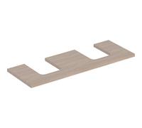Geberit One plan vasque 505276005 135 x 3 x 47 cm, structure en bois de chêne/mélamine, double découpe