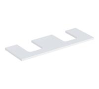 Geberit Plaque de lavabo ONE 505.276.00.2 – double découpe, 135x3x47 cm, blanc laqué mat