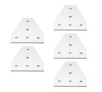 Plaque de Liaison Plate en Alliage d'Aluminium 5 Trous, 5 Pièces, Résistance à la Compression, Support de Réparation Industriel en Forme de T - Fixation Solide, Durable et (En forme de L)