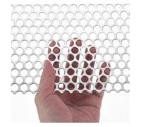 Plaque de maille perforée en acier inoxydable, panneau 304 argent 10-40 cm 1-10 mm d'épaisseur : 0,8 for filtre ventilation, couvercle protection artisanale, projets bricolage(8mm Mesh,10x10cm)