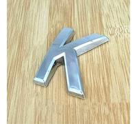 Plaque de maison autocollante 3D - 5 cm - Lettres de A à Z - Argenté - Numéro d'adresse d'hôtel - Autocollant 3M - ABS - Galvanoplastie - Pour appartement, boîte aux lettres et intérieur (K)