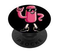 Plaque de Mascotte avec Inscription « Hot Dog » - Rose PopSockets PopGrip Adhésif