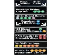 Plaque de métro en métal New York American Usa Us 20,3 x 30,5 cm