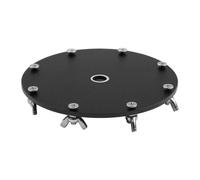 Plaque de mise à la terre en aluminium pour antennes à ondes courtes portables PAC-12 et JPC-12, diamètre extérieur de 11 cm × 3 mm d'épaisseur, finition noir/argent