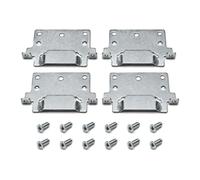 Plaque de montage compatible avec IKEA 116791 SKORVA Barre centrale - Lot de 4 avec 12 vis - Ferrures de lit pour cadre de lit MALM, HEMNES, BRIMNES - Idéal pour le camping-car et le lit de