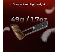 Plaque De Montage En L En Bois X Half, Plaque En L Pour Fujifilm X Half, Poignée Latérale Ergonomique En Bois, Cache-Accessoire Inclus (Argent Anthracite) - 5394[Z751]