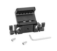 Plaque de montage pour appareil photo - Plaque de base intégrée avec une pince à double tige de 15 mm pour épaulière - Stabilisateurs DSLR