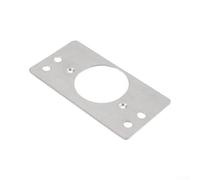Plaque de montage pour charnière de porte d'armoire, plaque de montage de base en acier inoxydable, facile à installer avec vis, double usage pour portes et côtés