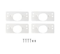 Plaque de montage pour charnière de porte d'armoire, plaque de montage de base en acier inoxydable, facile à installer avec vis, double usage pour portes et côtés