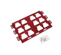 Plaque de montage pour systèmes d'outils d'emballage permettant une fixation sûre des boîtes pleine grandeur aux intérieurs du véhicule et aux surfaces structurelles (rouge)
