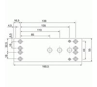Plaque de montage pour TS4000 et TS5000 GEZE - Noir - 029176