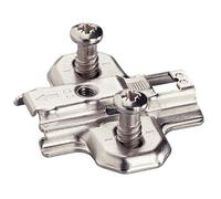 Plaque de montage - T.9000 - Oblong H9VE - Acier - Nickelé - Vis Euro prémontées