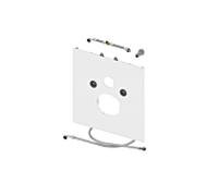 TECElux WC plaque de fixation 9650103 TECElux verre blanc , pour douche WC Duravit