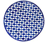 Plaque de mosaïque marocaine Marrakech Moro bleu élégant en céramique 60 cm