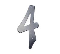 Plaque de numéro de maison, Numéros de boîte aux lettres for porte d'entrée (10 cm / 4 pouces), en alliage d'aluminium noir, for l'extérieur(Color 4)