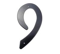 Plaque de numéro de maison, Numéros de boîte aux lettres modernes for porte d'entrée (10 cm / 4 pouces), en alliage d'aluminium noir, numéro 0 à 9(9)