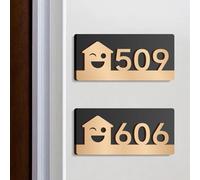 Plaque de numéro de maison personnalisée - Panneau d'adresse personnalisé en acrylique avec dos adhésif pour une installation facile - Plaques d'adresse personnalisables pour les maisons, les bureaux