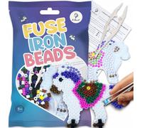 Plaque de perles à repasser La Manuli Licorne avec modèle & perles gratuites, transparent, accessoires dès 5 ans