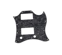 Plaque De Pickguard Pour Guitare Électrique Visage Complet Compatible Standard SG Avec Vis D'installation(Black 4ply)