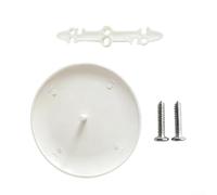 Plaque de plafond ronde blanche à peindre compatible avec les boîtes électriques rondes de 8,9 cm à 12,7 cm pour installation de boîte de jonction dissimulée