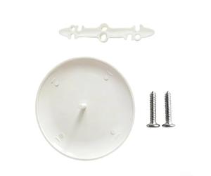 Plaque de plafond ronde blanche à peindre compatible avec les boîtes électriques rondes de 8,9 cm à 12,7 cm pour installation de boîte de jonction dissimulée