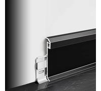 Plaque de plinthe for canal d'éclairage à LED, cadre ouvert couvrant les espaces de plancher, plaque de base de plinthe à montage par vis en aluminium(H6cm/2.36in,L100cm/39.3in)