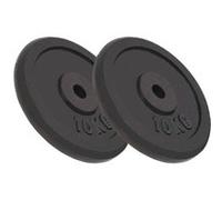 vidaXL Plaques de poids en fonte pour haltère et barre de curl 2x10 kg