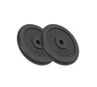 2x Plaque de Poids 2x15 kg Disque de Poids d'Haltère Musculation Fonte vidaXL