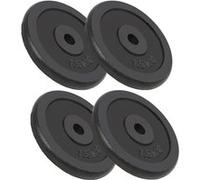 Plaque de poids 4 pcs 4x7,5 kg Fonte Noir G