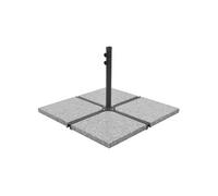 Vidaxl Plaque De Poids Carrée Pour Parasol Granit 25 Kg Gris Blanc