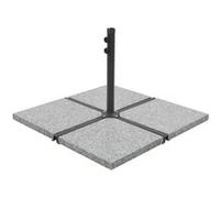vidaXL Plaque de poids carrée pour parasol Granit 25 kg Gris
