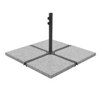 Plaque de poids carrée pour parasol OVONNI - Granit - 47x47x4 5cm - 25kg - Gris