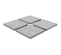 4x Plaque de Poids de Parasol Granit Gris Carré Support Pied de Parasol vidaXL